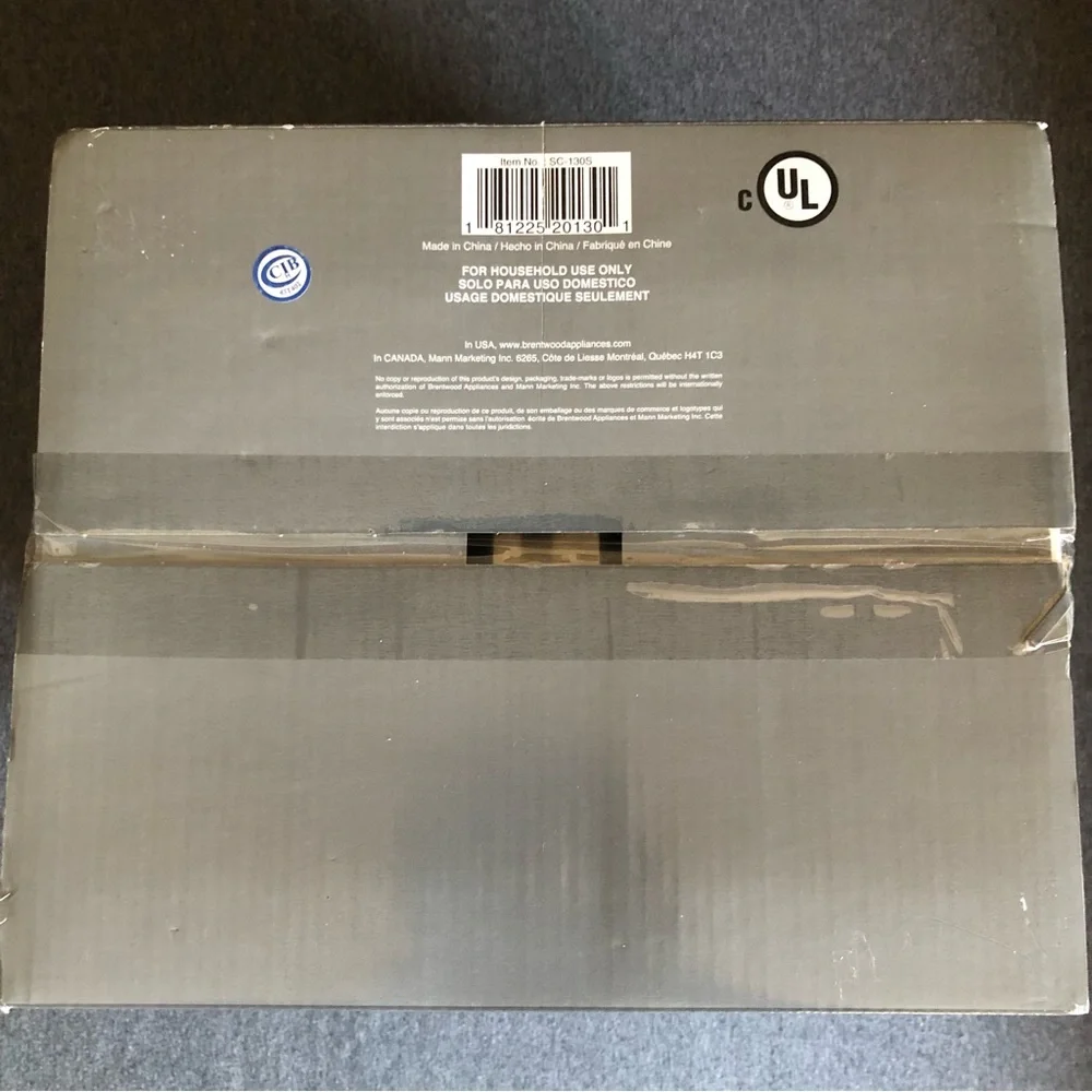 Brentwood Stainless Steel 3 Quart Round Slow Cooker nwt